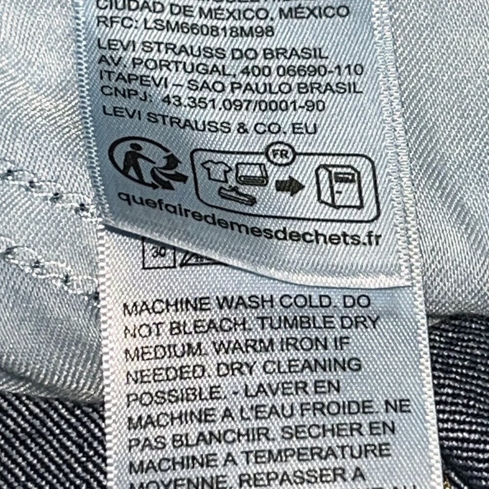 LEVI'S 318 SHAPING EXTRA WIDE LEG DARK WASH STRETCH DENIM JEANS - NWOT - W29 L31 - Picture 14 of 14